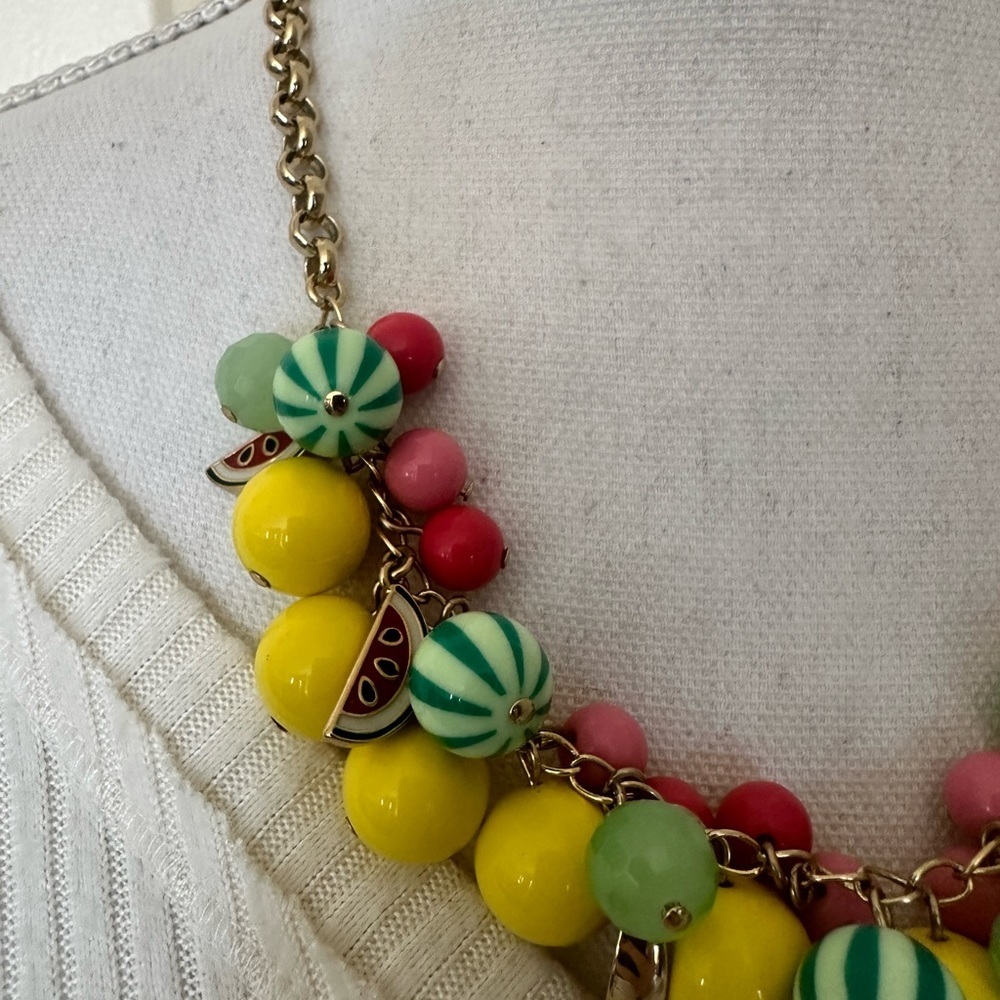Statement Piece Necklace With Multicolor Beads By… - image 3